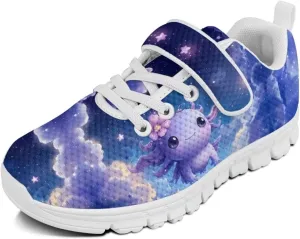 Axolotl Shoes Girls Tennis Shoes Cute Slip On Sneakers for Kids Gym Shoes