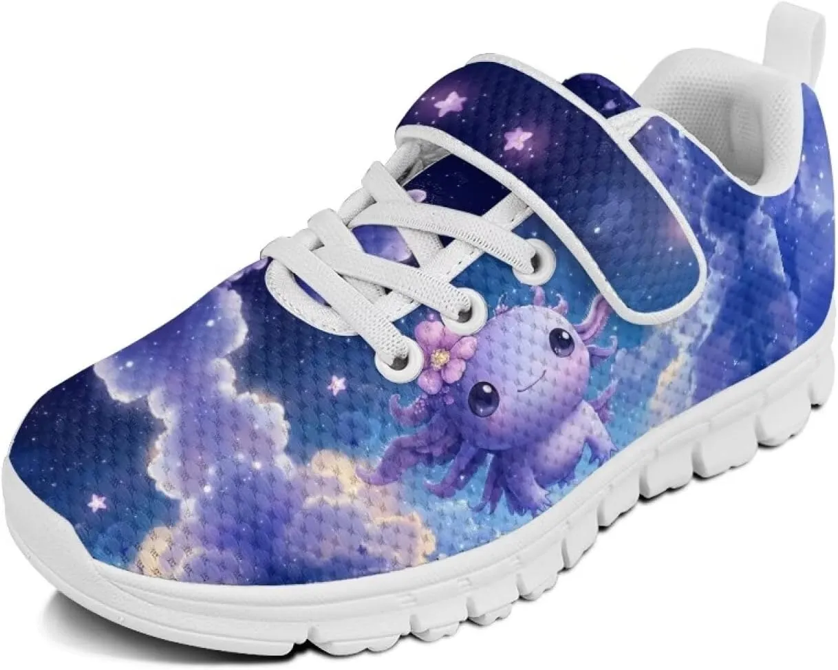 Axolotl Shoes Girls Tennis Shoes Cute Slip On Sneakers for Kids Gym Shoes