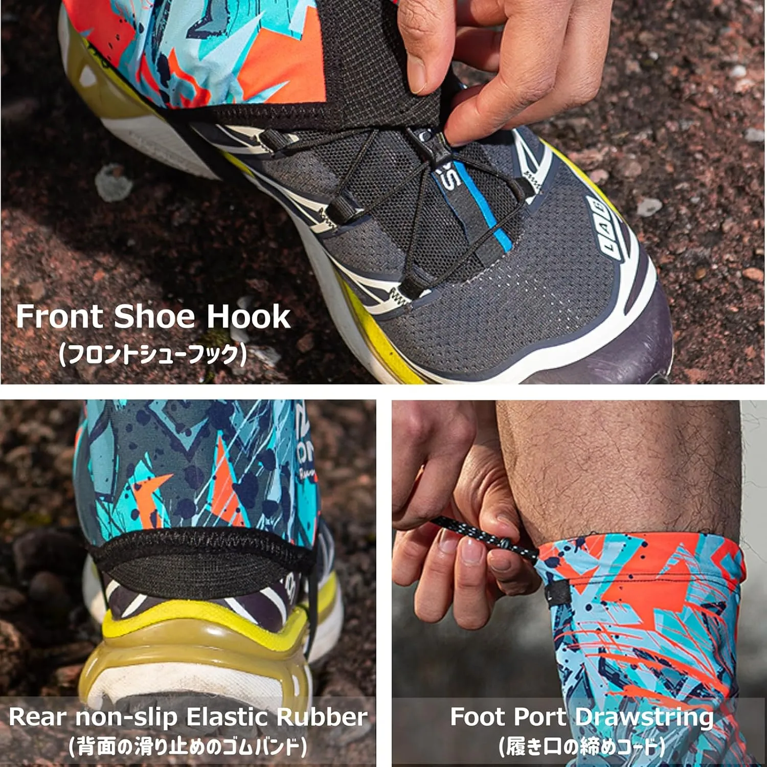 Azarxis Trail Gaiters Low Ankle Gators Shoes Boots Cover Breathable & Sand Protection for Men Women Running Triathlon Marathon Cycling Hiking Long Distance Backpacking Ourdoor Sports