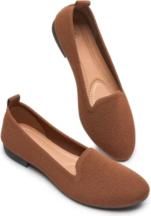 BABUDOG Women's Sparkly Flats Shoes Shiny Mesh Loafers Shoes Soft Memory Foam Flats