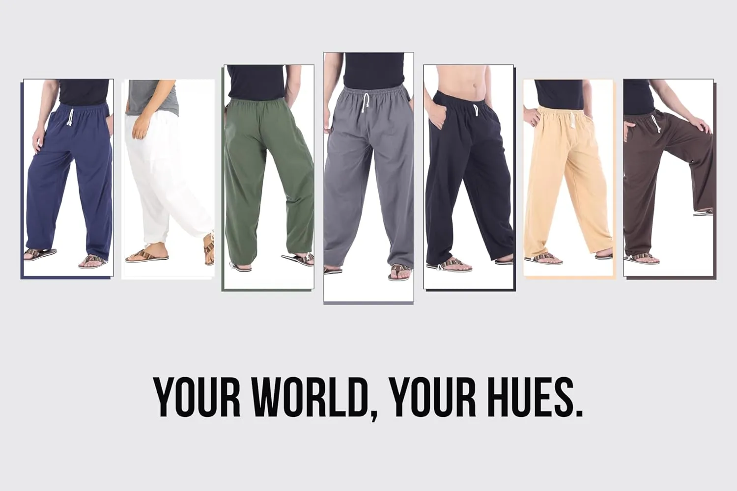 Baggy Sweatpants Men Cotton, Drawstring Lounge Pants, Relaxed Fit, Ideal for Comfort
