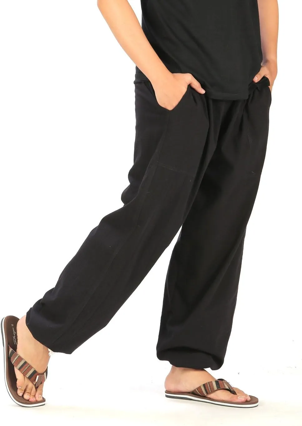 Baggy Sweatpants Men Cotton, Drawstring Lounge Pants, Relaxed Fit, Ideal for Comfort