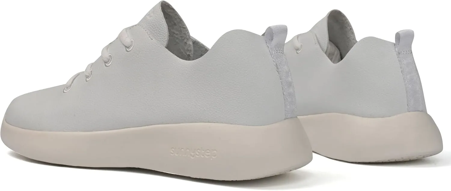 Balance Runner Comfortable Leather Sneakers for Women and Men, Non-Slip Arch Support Walking Shoes, Casual and Work Shoes for Women, Fashion Sneakers for Office, Black, White, Tan Running Shoes and Casual Shoes for All day