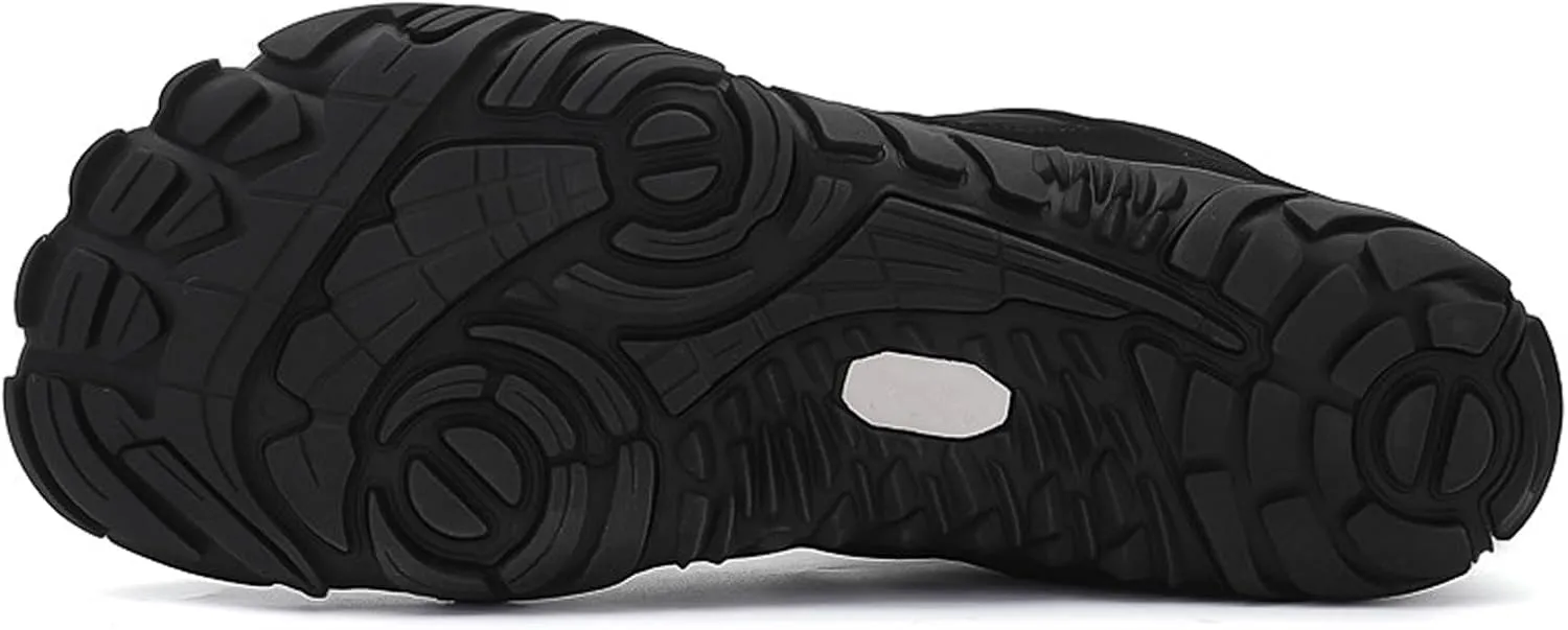 Barefoot Shoes Fur Lined Winter Mens Wide Toe Box Trail Runner Women Zero Drop Sole High top Walking Shoes Minimalist Outdoor Hiking Trekking Boots Sneakers