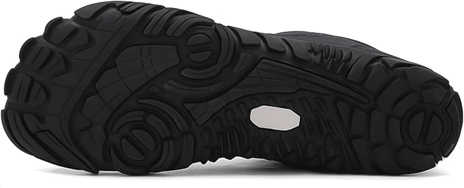 Barefoot Shoes Fur Lined Winter Mens Wide Toe Box Trail Runner Women Zero Drop Sole High top Walking Shoes Minimalist Outdoor Hiking Trekking Boots Sneakers