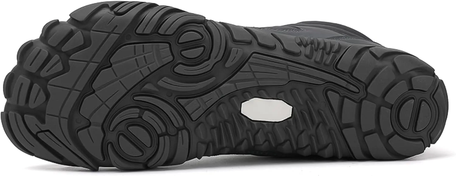 Barefoot Shoes Fur Lined Winter Mens Wide Toe Box Trail Runner Women Zero Drop Sole High top Walking Shoes Minimalist Outdoor Hiking Trekking Boots Sneakers