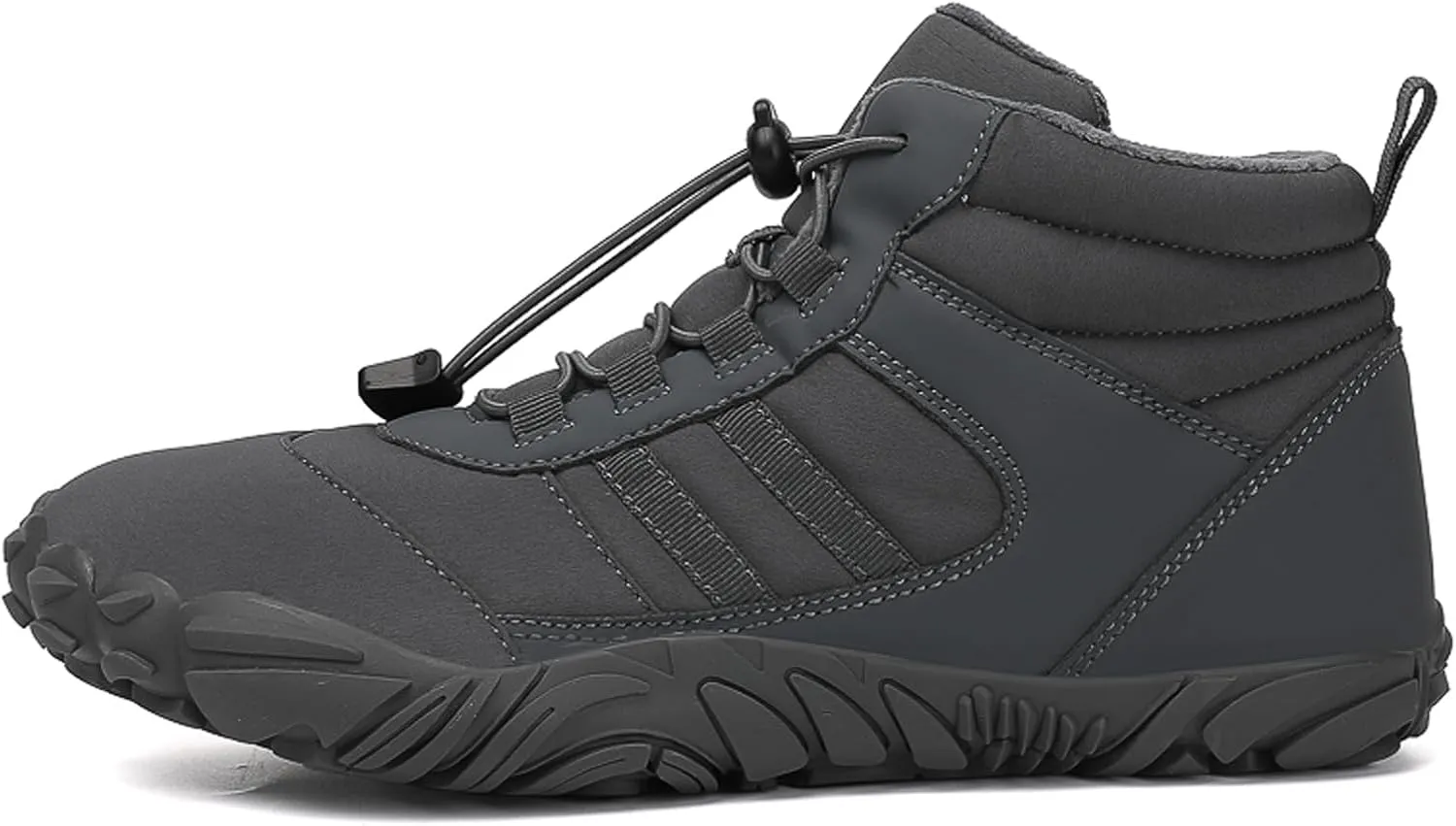 Barefoot Shoes Fur Lined Winter Mens Wide Toe Box Trail Runner Women Zero Drop Sole High top Walking Shoes Minimalist Outdoor Hiking Trekking Boots Sneakers