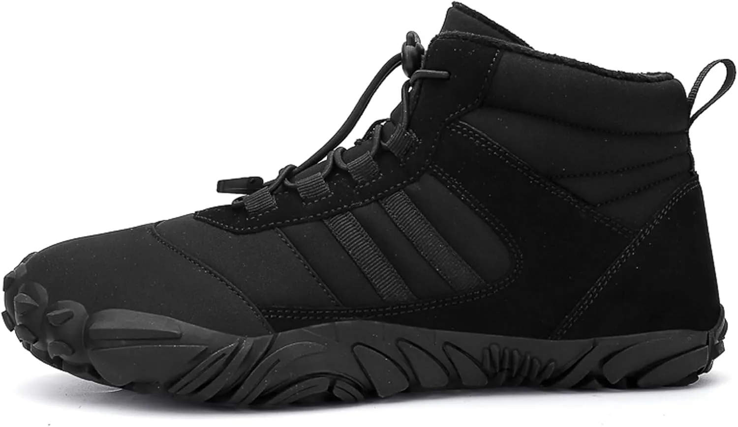 Barefoot Shoes Fur Lined Winter Mens Wide Toe Box Trail Runner Women Zero Drop Sole High top Walking Shoes Minimalist Outdoor Hiking Trekking Boots Sneakers