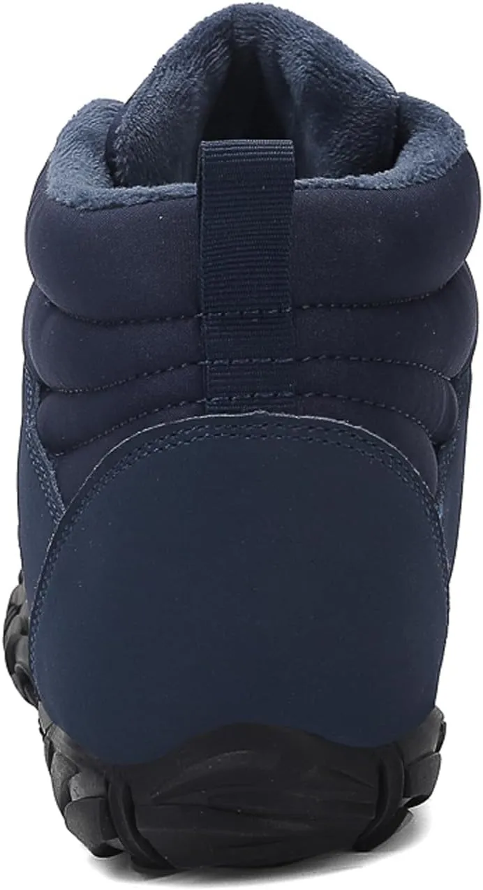 Barefoot Shoes Fur Lined Winter Mens Wide Toe Box Trail Runner Women Zero Drop Sole High top Walking Shoes Minimalist Outdoor Hiking Trekking Boots Sneakers