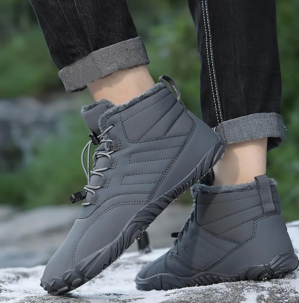 Barefoot Shoes Men Women Wide Toe Box Winter Cross Trainer Minimalist Zero Drop Sole Cotton Boots Sneakers