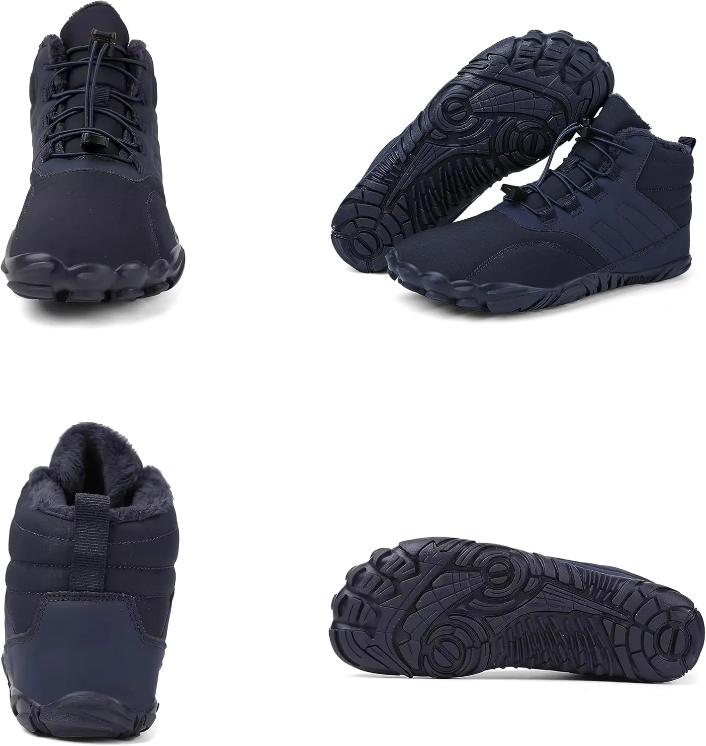 Barefoot Shoes Men Women Wide Toe Box Winter Cross Trainer Minimalist Zero Drop Sole Cotton Boots Sneakers