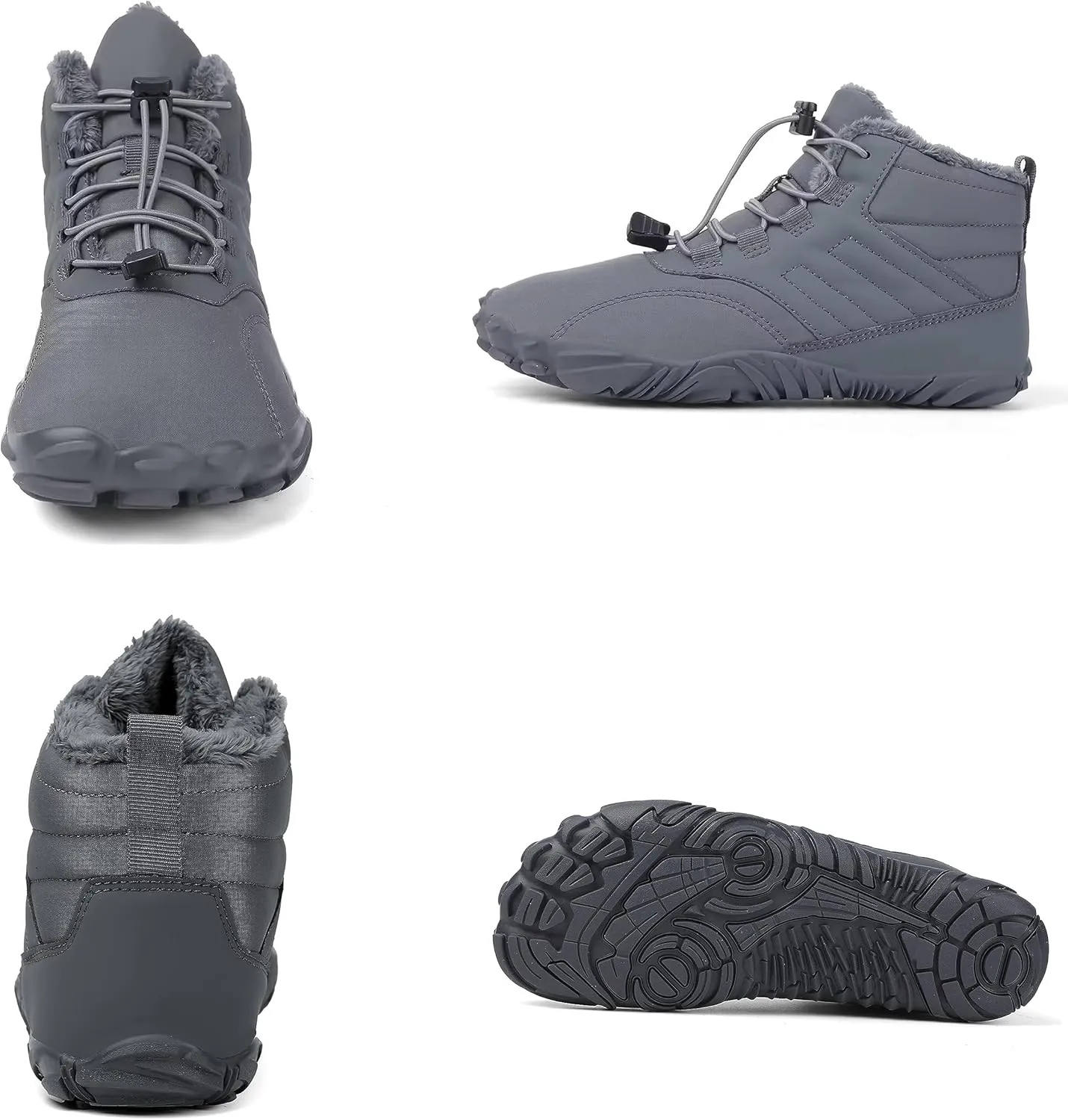 Barefoot Shoes Men Women Wide Toe Box Winter Cross Trainer Minimalist Zero Drop Sole Cotton Boots Sneakers