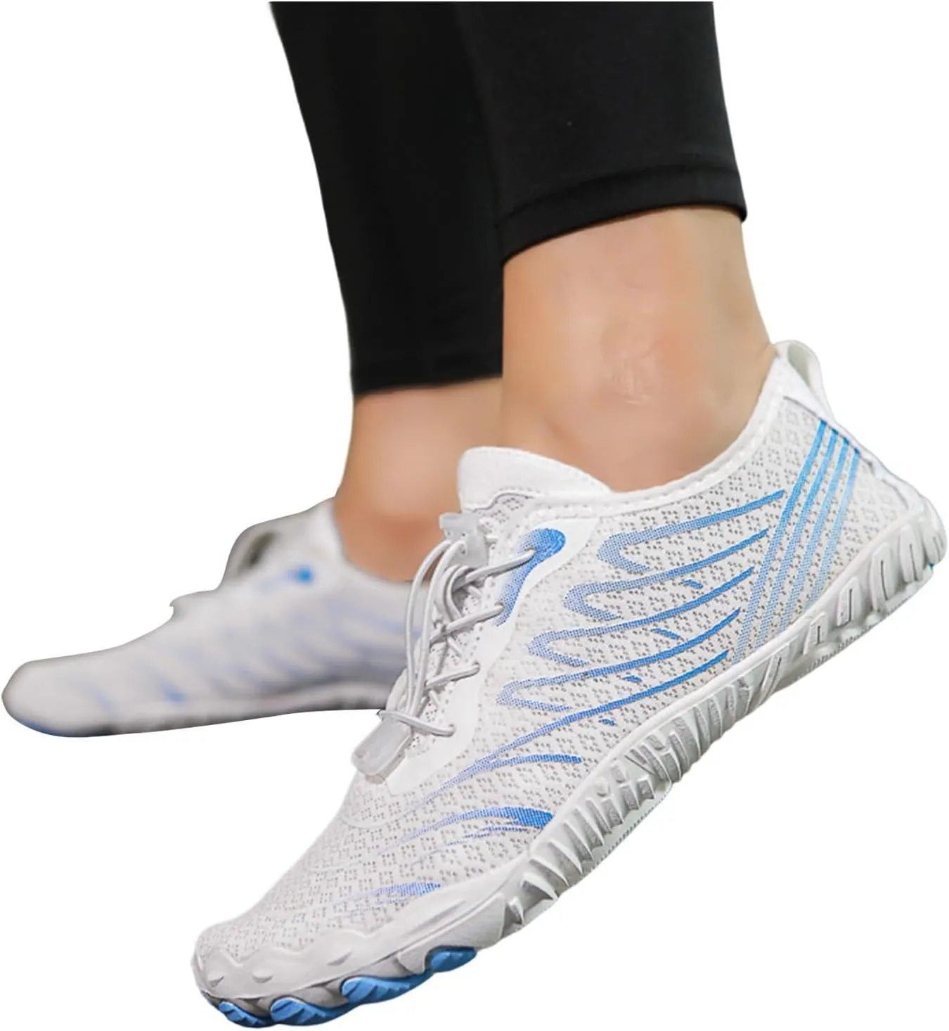 Barefoot Shoes Unisex Couples Breathable Wide Toe Non Slip Quick Drying Water Footwear Lightweight Breathable Comfy Beach Shoes for Men Women Summer Hiking Sneakers Thick Sole Indoor Yoga Sports Shoe