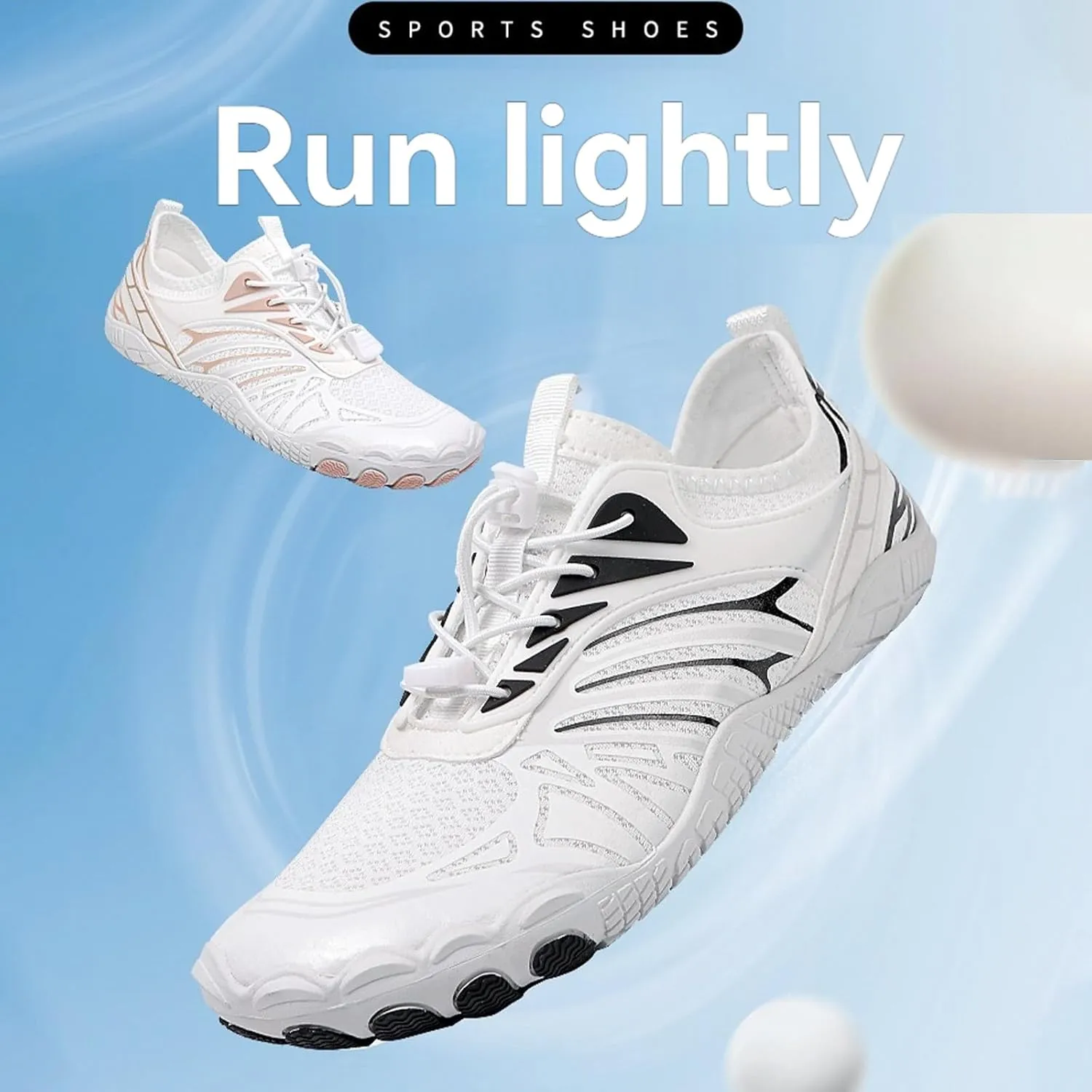 Barefoot Shoes Women Men Non Slip Wide Toe Box Waterproof Running Sneakers Athletic Workout Couple Shoe Hiking Travel Fishing Grounded Footwear Unisex Outdoor Casual Zero Drop Sneaker