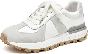 BEAU TODAY Womens Platform Sneakers, Fashion Chunky Platform Sneakers for Women, Retro Casual Walking Tennis Shoes