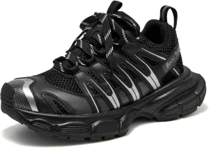 BEAU TODAY Women's Walking Shoes, Chunky Platform Fashion Sneakers for Women, Comfortable Casual Lightweight Lace-up Gym Workout Athletic Tennis Shoes