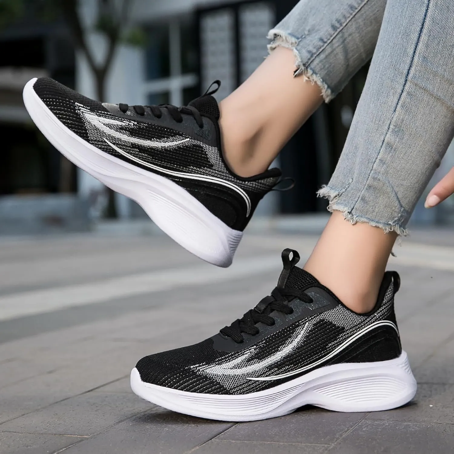 Beita Womens Running Shoes Non Slip Walking Sneakers Breathable Sports Shoes for Gym Travel Work