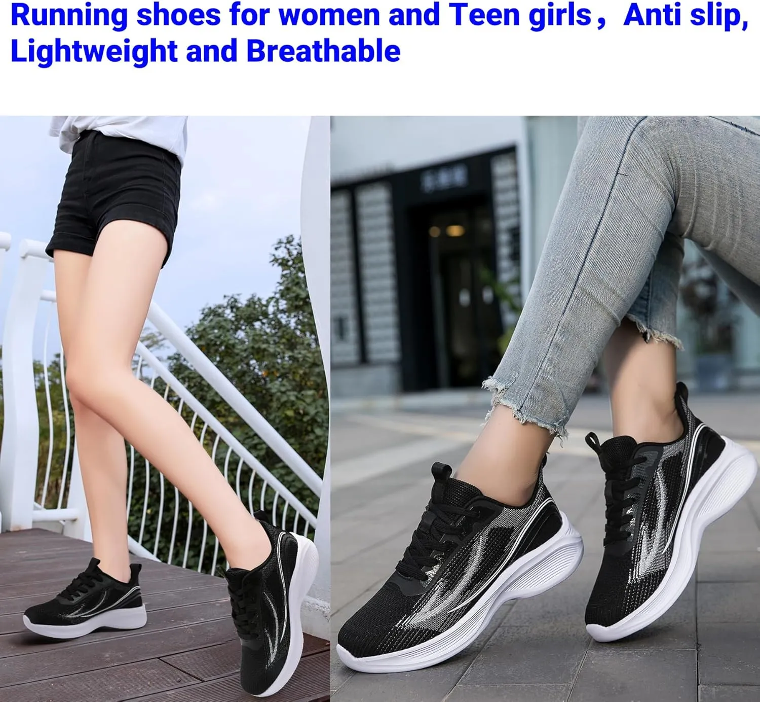 Beita Womens Running Shoes Non Slip Walking Sneakers Breathable Sports Shoes for Gym Travel Work
