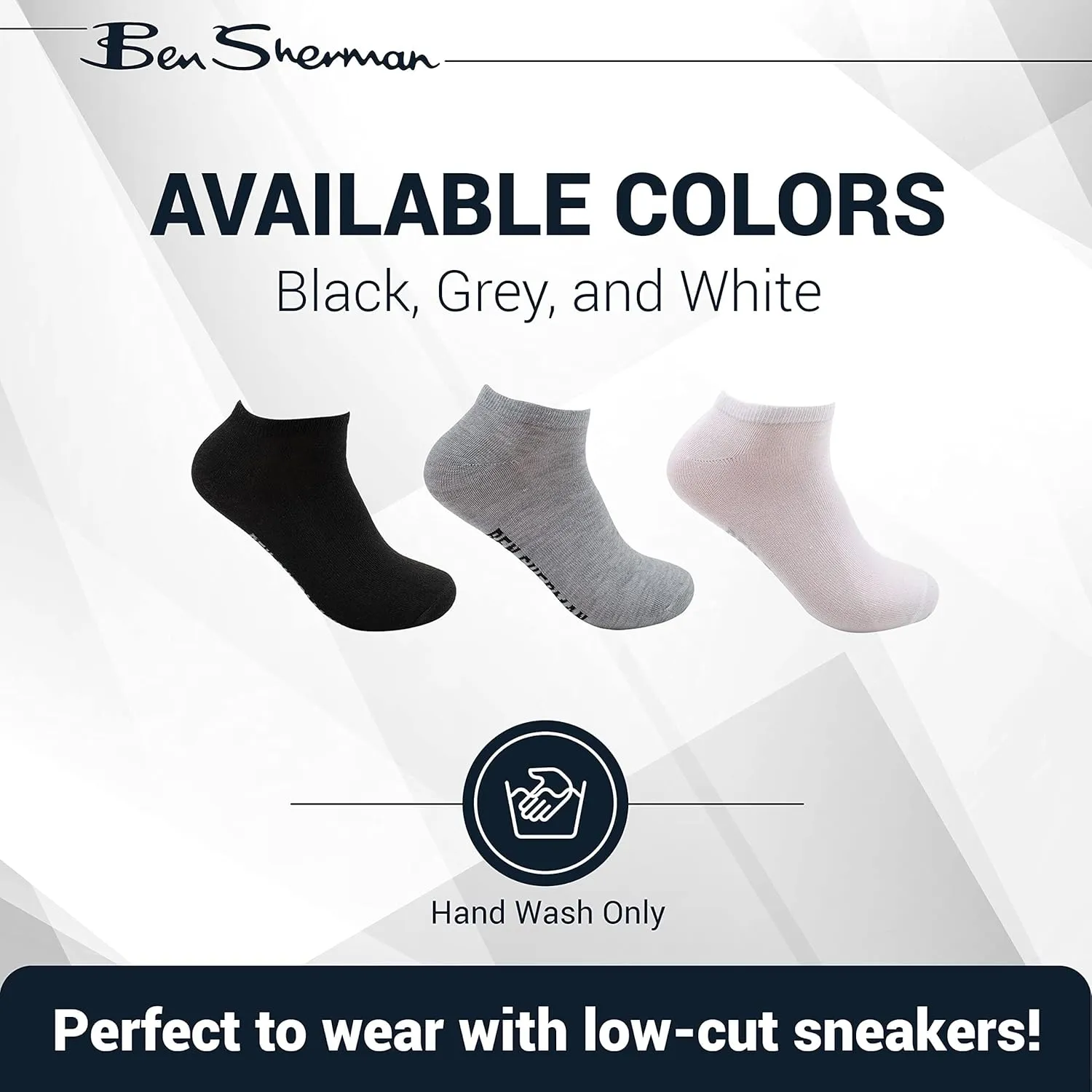 Ben Sherman Men’s Low Cut Socks - 10 PK Soft, Breathable Comfort Fit, No Show Socks