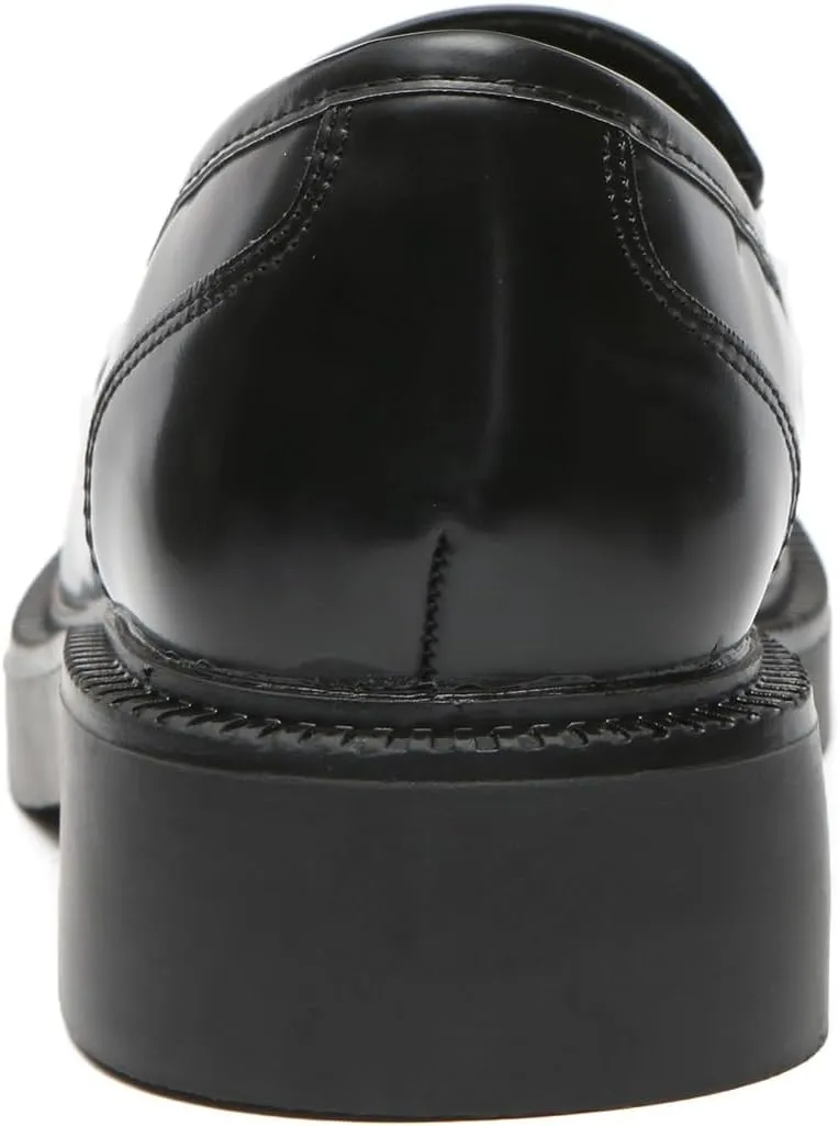 Bernal Loafers for Women Chunky Platform Penny Loafers Fashion Slip On School Shoes Work Shoes with Buckle