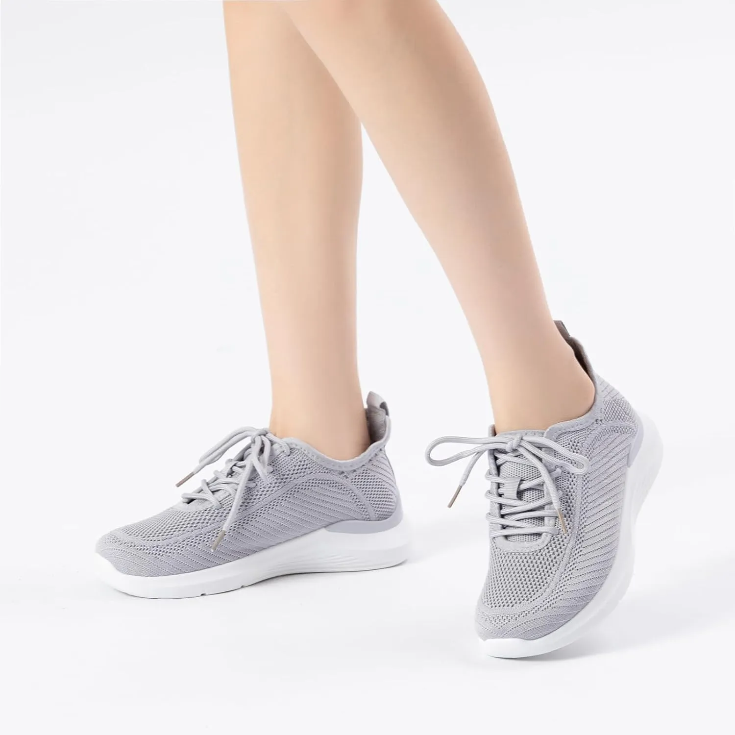 Bernal Sneakers for Women Casual Mesh Breathable Lace Up Walking Shoes Lightweight Non Slip Tennis Gym Workout Shopping Shoes