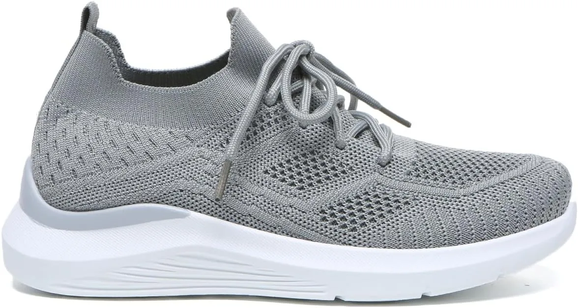 Bernal Sneakers for Women Casual Mesh Breathable Lace Up Walking Shoes Lightweight Non Slip Tennis Gym Workout Shopping Shoes