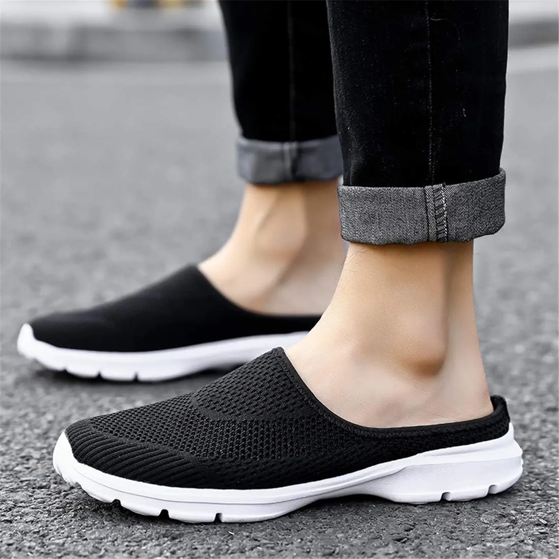 BIFINI Mens Slip On Mule Sneakers Breathable Indoor Outdoor Slippers