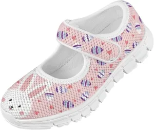 BIGCARJOB Little Girls Mary Janes Shoes Flats Running Shoes Slip-on Athletic Gym Shoes