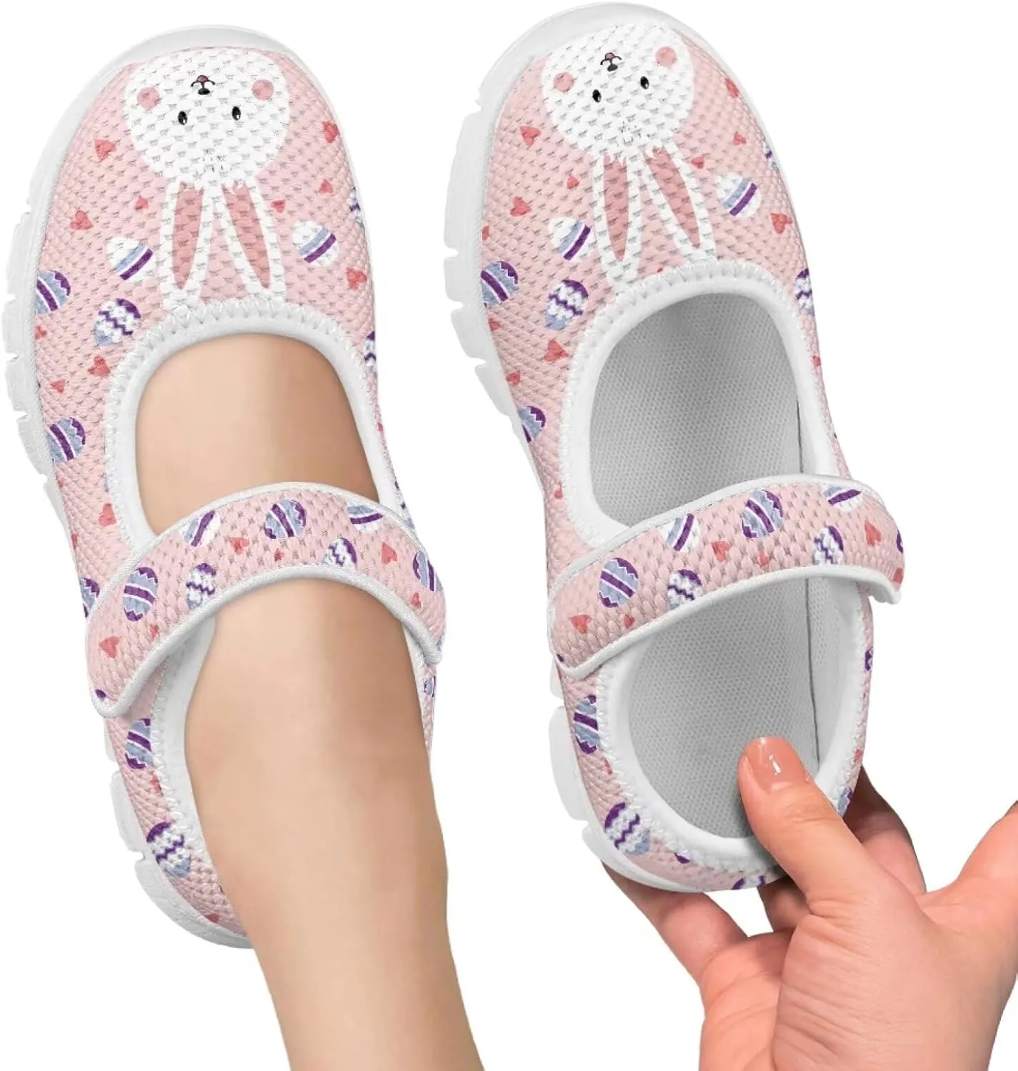 BIGCARJOB Little Girls Mary Janes Shoes Flats Running Shoes Slip-on Athletic Gym Shoes