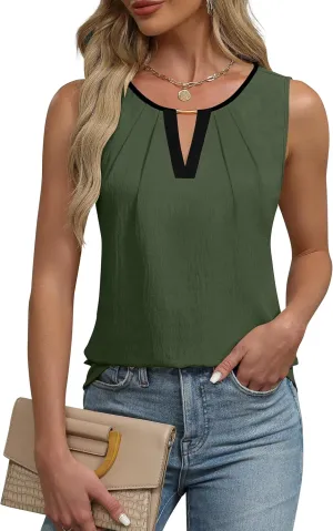 Blooming Jelly Womens Tank Top Summer Business Casual Spring Sleeveless Outfits 2025 Basic Trendy Dressy Work Shirt