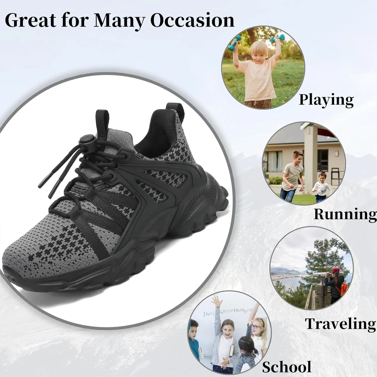 Boys Girls Shoes Kids Sneakers Lightweight Breathable Tennis Athletic Running Shoes for Toddler/Little Kid/Big Kid