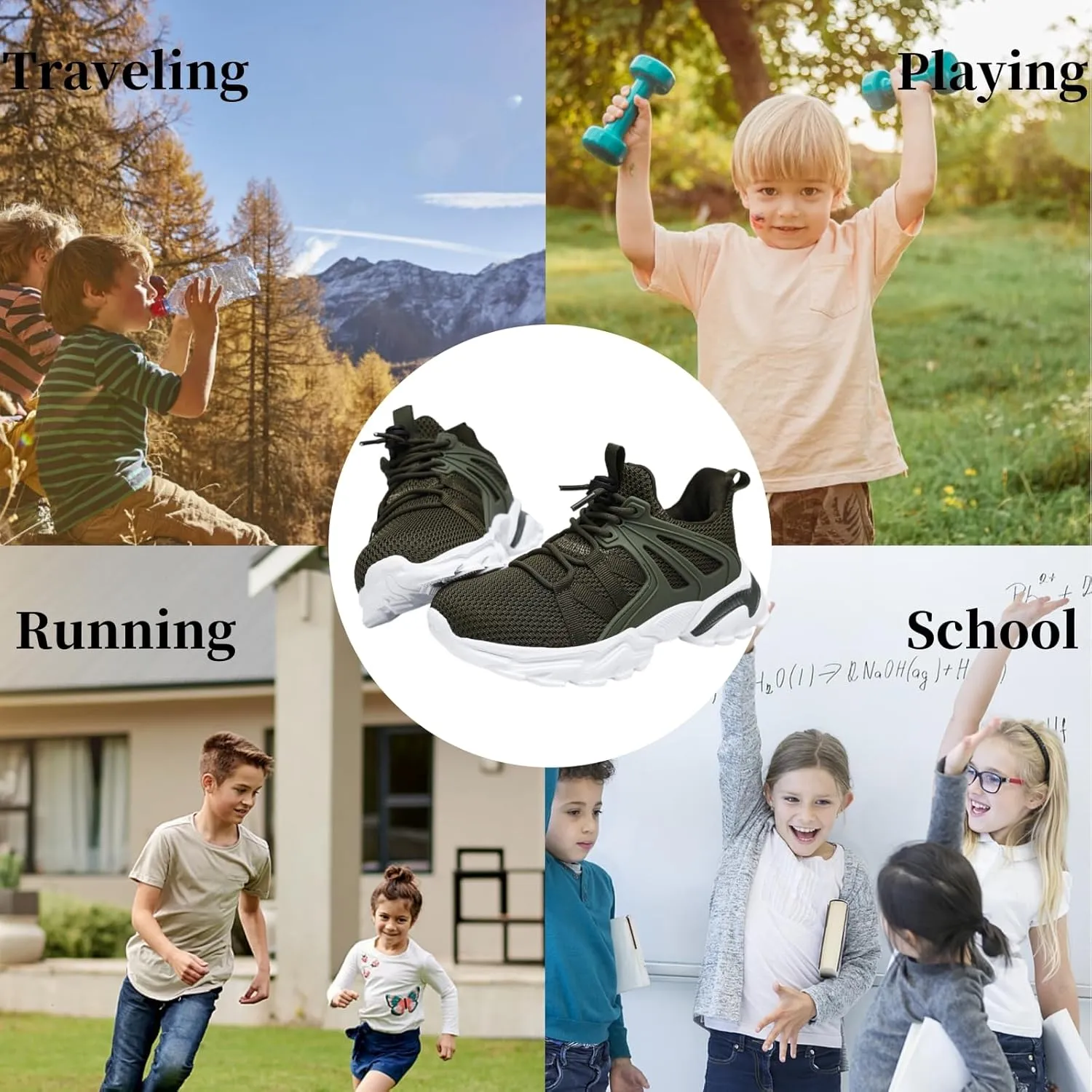 Boys Girls Shoes Kids Sneakers Lightweight Breathable Tennis Athletic Running Shoes for Toddler/Little Kid/Big Kid