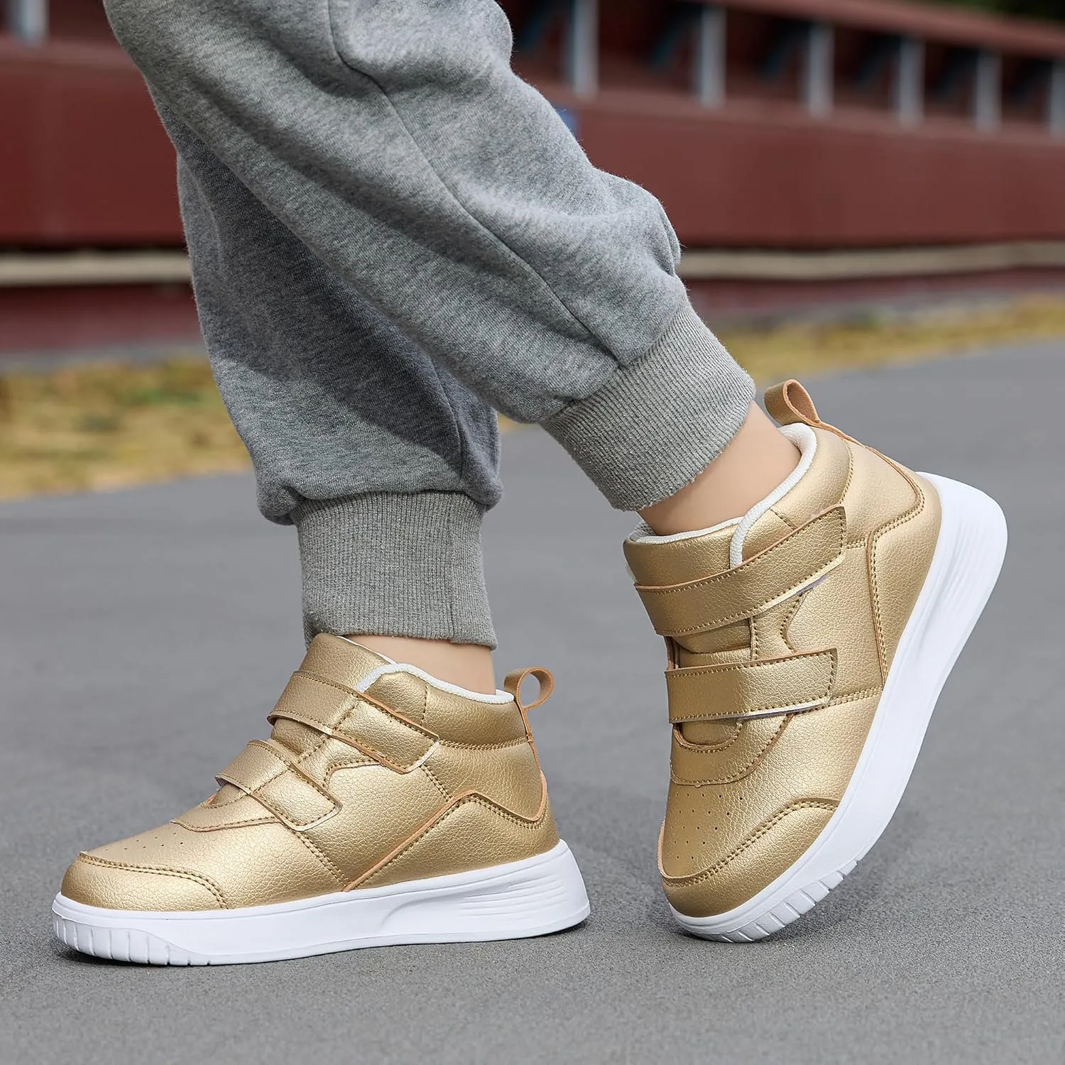 Boys High Top Sneakers Fashion Girls Shoes Lightweight Casual Kids Gym Shoes