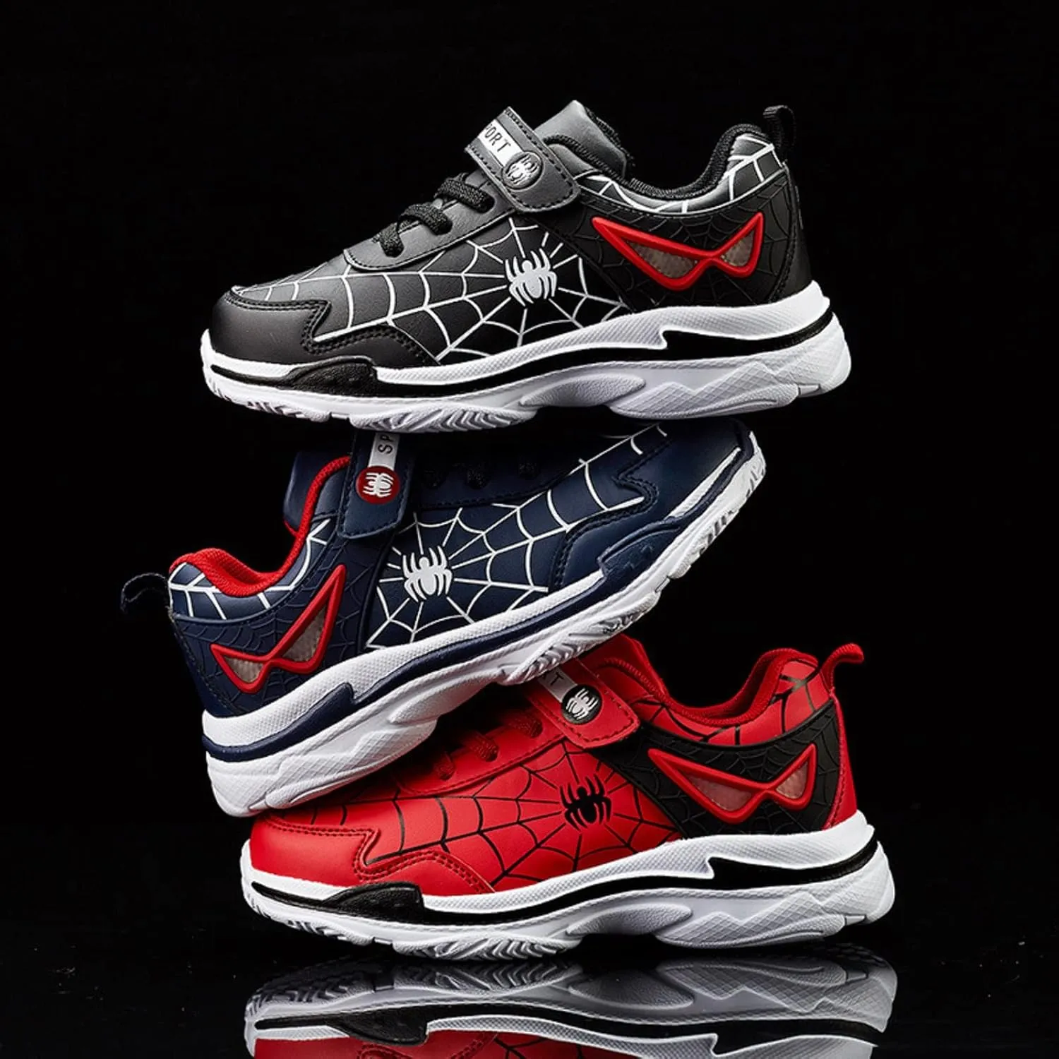 Boys Lightweight Sneakers Leather Kids Toddler Girls Tennis Running Shoes