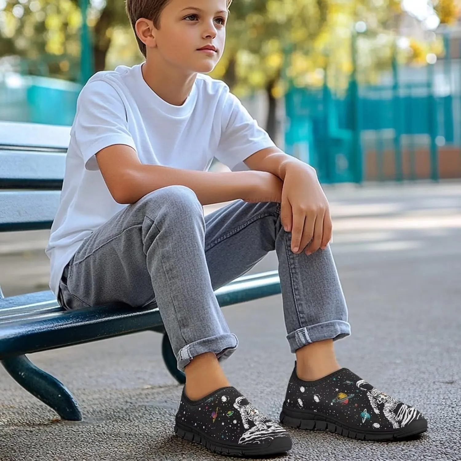 Boys Slip On Sneakers Little Kids Athletic Shoes Cool Teen Boys Gym Shoes