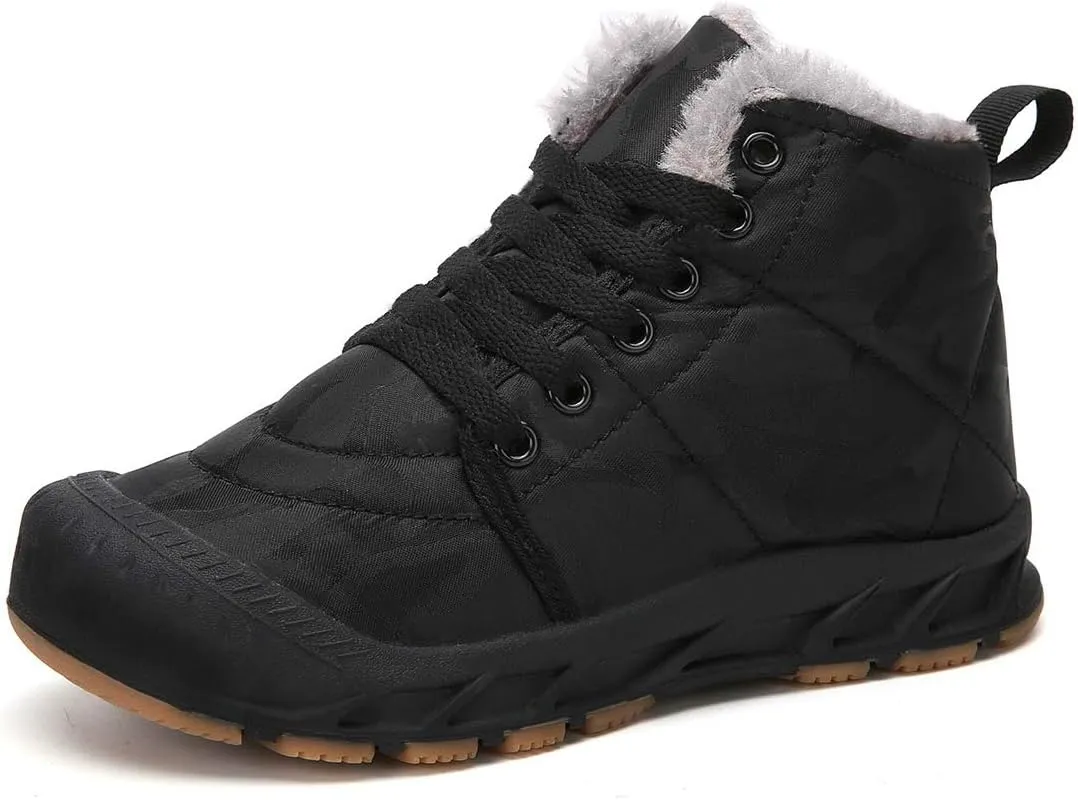 Boys Snow Boots Winter Waterproof Slip Resistant Cold Weather Shoes（Little Kid/Big Kid
