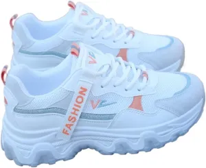 Breathable Mesh Chunky Sneakers - Cute Lace-Up Shoes with Versatile Edgy Cool-Girl Style | Comfy Casual Athletic Footwear for Everyday Wear, Beach Travel, Back to School, Gifts for Women Girls