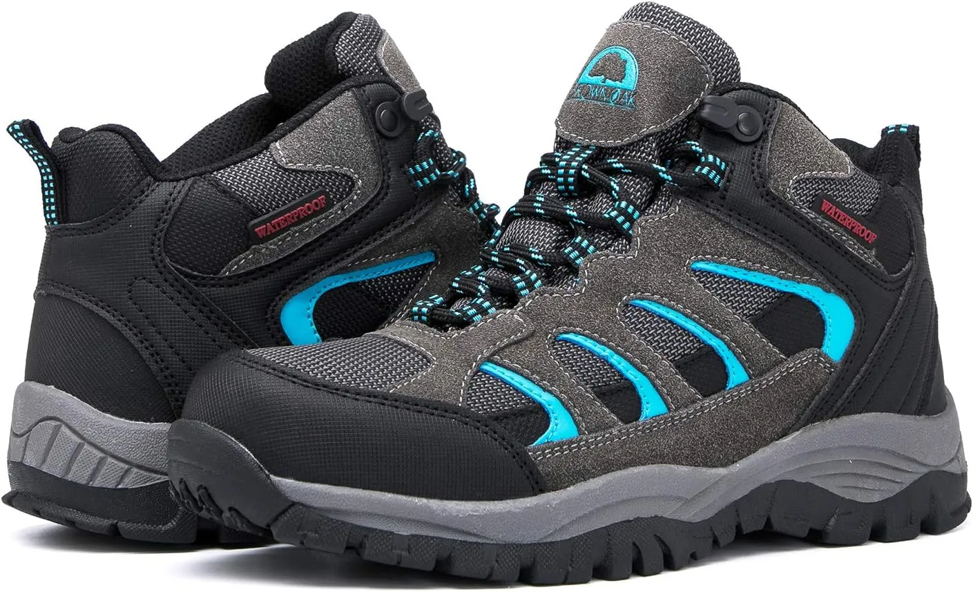 Brown Oak Womens Waterproof Outdoor Casual Trekking Camping Backpacking Shoes Work Hiking Boots