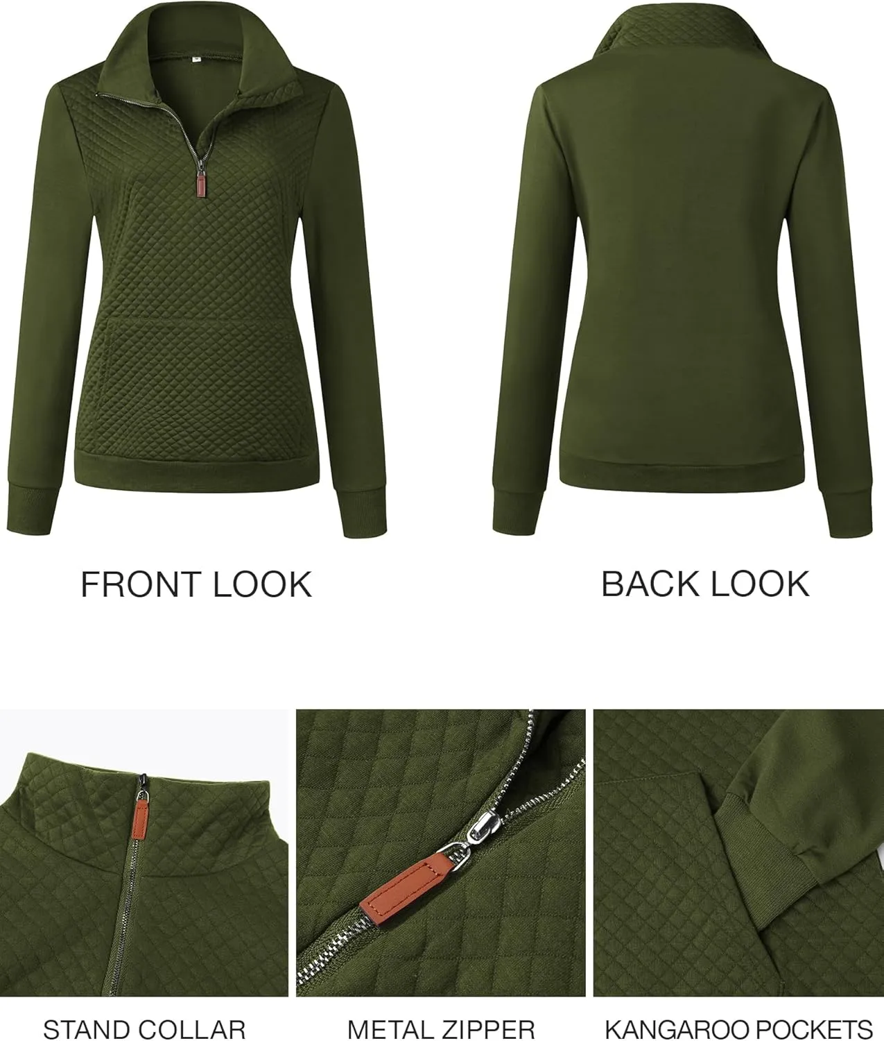 BTFBM Women Fashion Quilted Pattern Lightweight Zipper Long Sleeve Plain Casual Ladies Sweatshirts Pullovers Shirts Tops