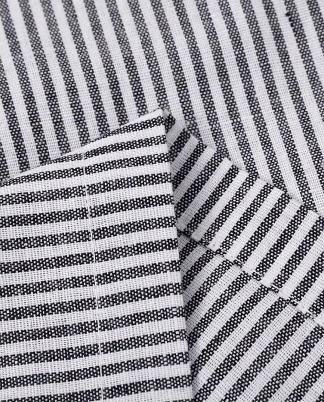 Button Down Shirt Dress for Womens Cotton Linen Long Sleeve Maxi Dress Striped Casual Loose Fit Dress with Pockets
