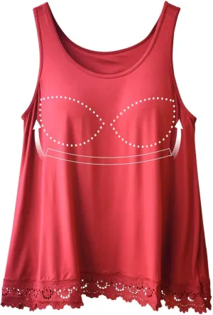 Camisoles for Women with Built in Bra Adjustable Strap Tank Tops Cami Sleeveless Summer Tops for Workout Sleeping Traveling