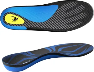 Carbon Fiber Insole with Arch Support for Long Periods of Standing, Jogging, Hiking and Other Outdoor Sports, as Well as a Work Boot Insole. (Blue, M：11.5/12丨W：12.5/13（310mm）)