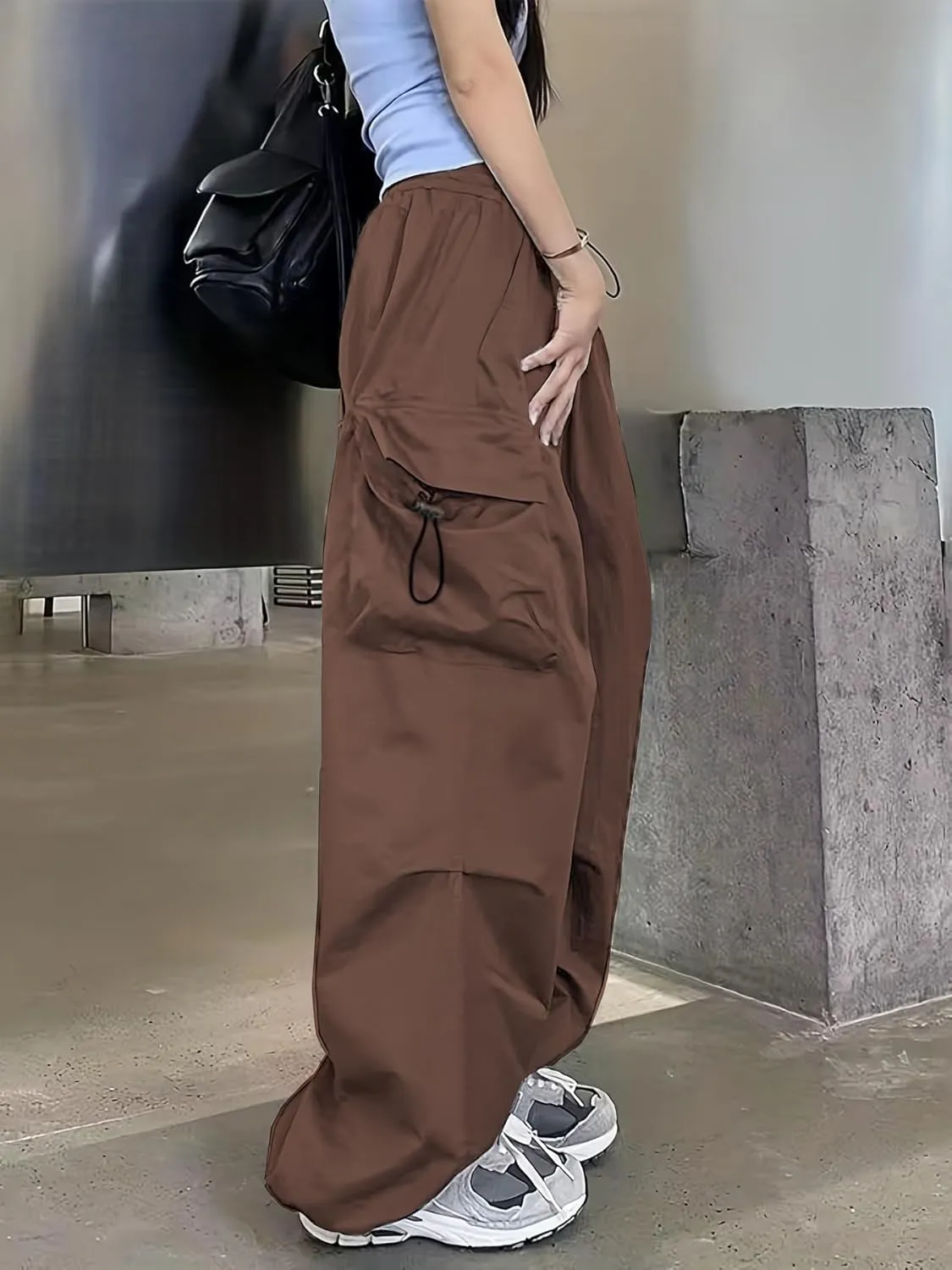 Cargo Pants Women Baggy Parachute Pants Woman Mutil Pockets Loose Fit Y2K Casual Pants for Women