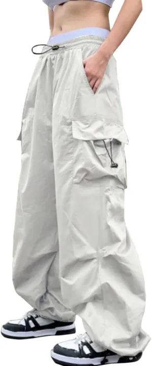 Cargo Pants Women Baggy Parachute Pants Woman Mutil Pockets Loose Fit Y2K Casual Pants for Women