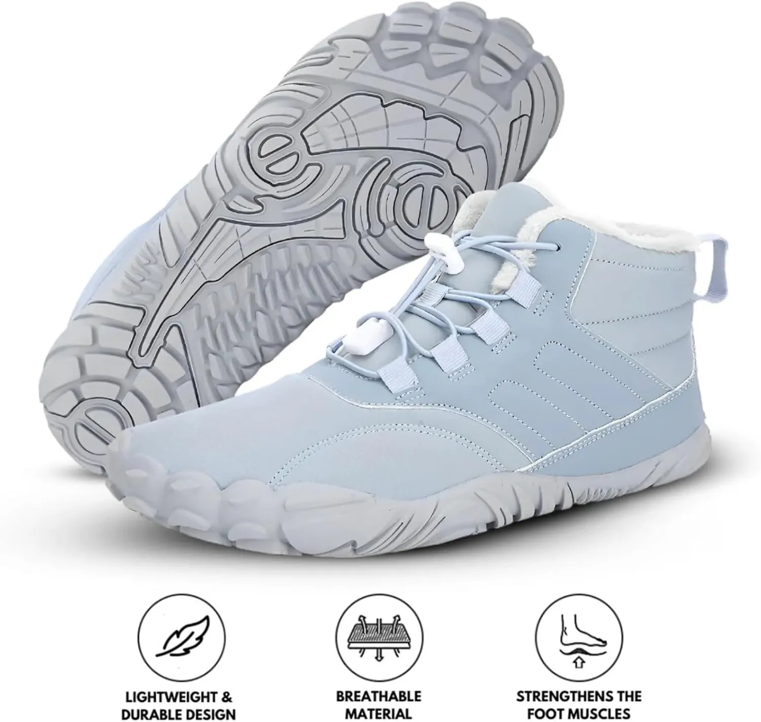 Caspar Pro HF - Non-slip and Comfortable Winter Barefoot Shoes Provide Warmth and Support, Walking Boots For Women Men Unisex