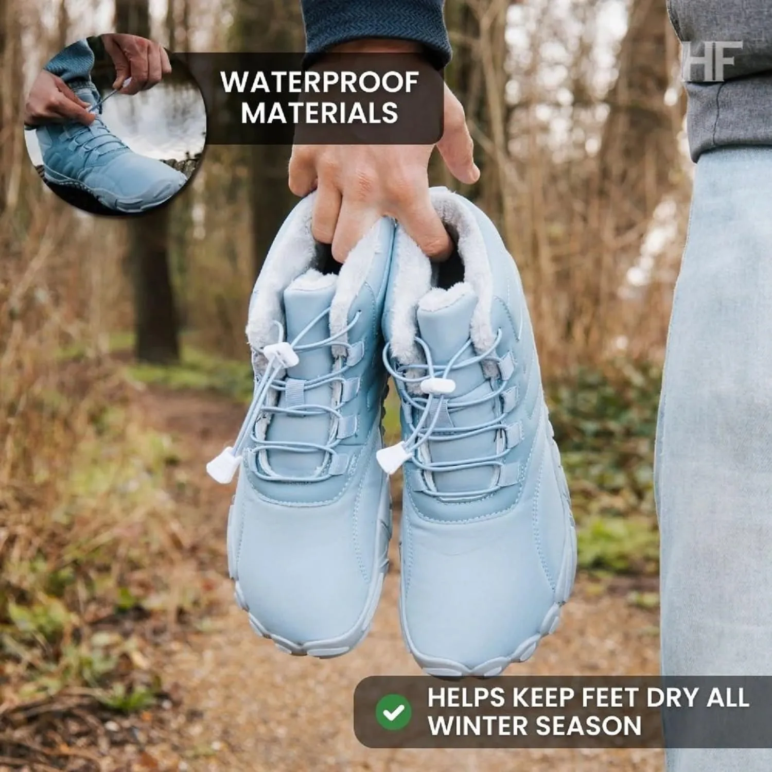 Caspar Pro HF - Non-slip and Comfortable Winter Barefoot Shoes Provide Warmth and Support, Walking Boots For Women Men Unisex