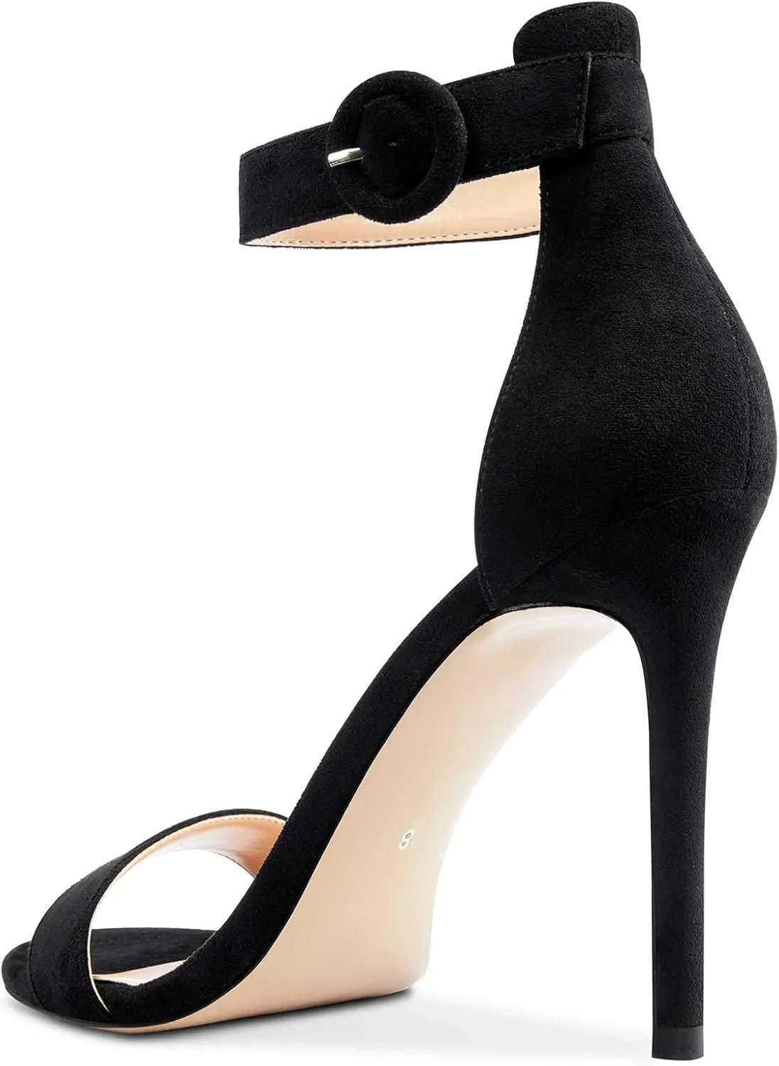 Castamere Womens High Heels Sandals Buckle Ankle Strap Open Toe Basic 10CM Stilettos Sandal