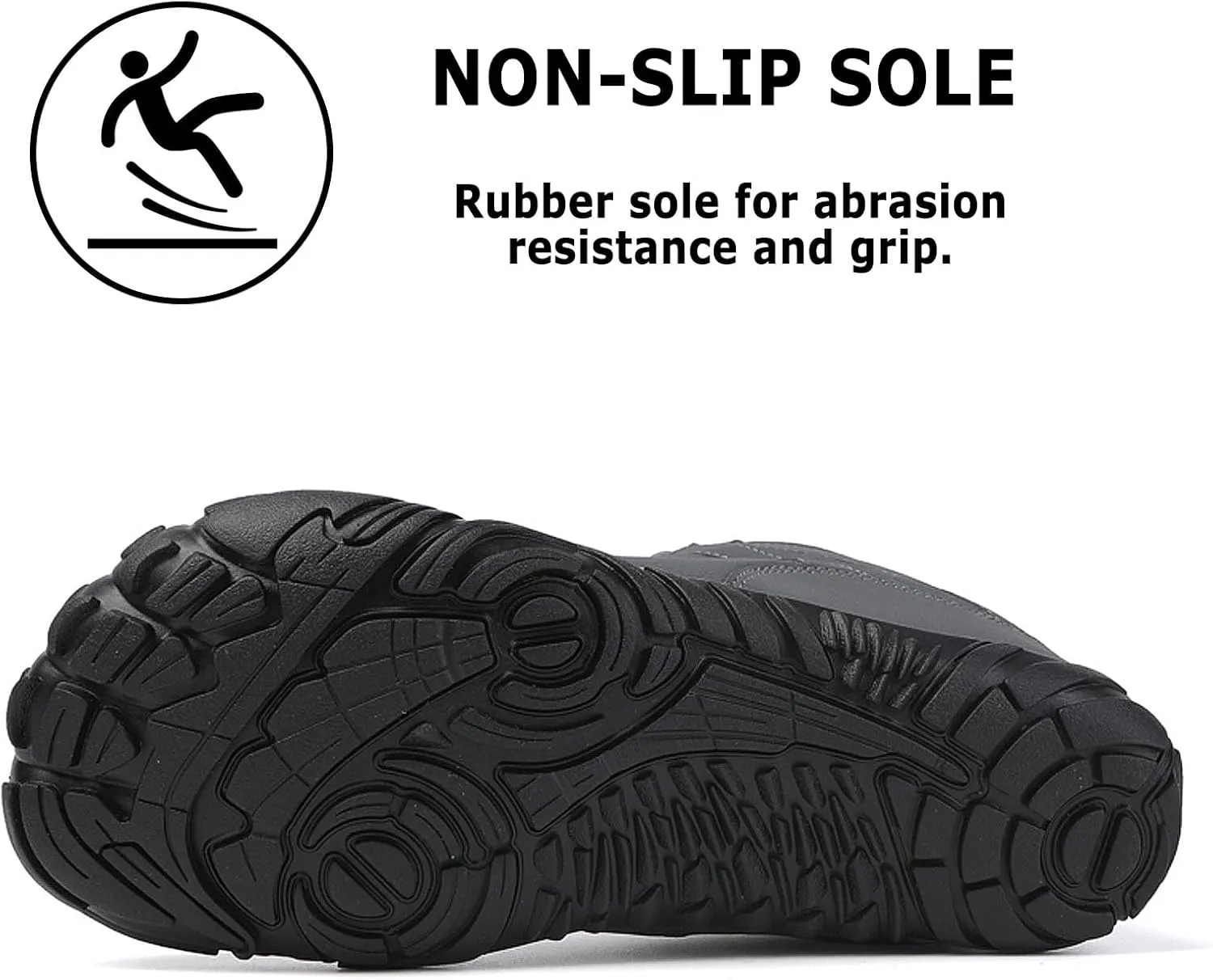 CERYTHRINA Men Women Barefoot Shoes Winter Wide Toe Box Walking Boots Plush Lined Warm Snow Boots Outdoor Anti-Slip Ankle Boots