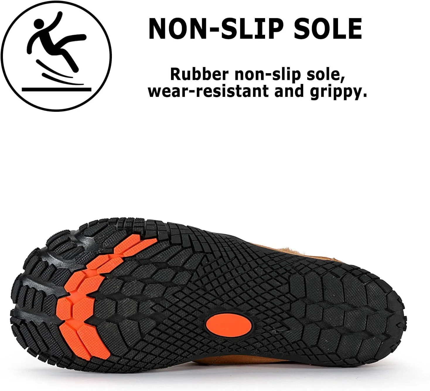 CERYTHRINA Men Women Barefoot Shoes Winter Wide Toe Box Walking Boots Plush Lined Warm Snow Boots Outdoor Anti-Slip Ankle Boots