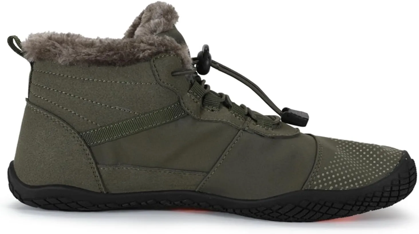 CERYTHRINA Men Women Barefoot Shoes Winter Wide Toe Box Walking Boots Plush Lined Warm Snow Boots Outdoor Anti-Slip Ankle Boots